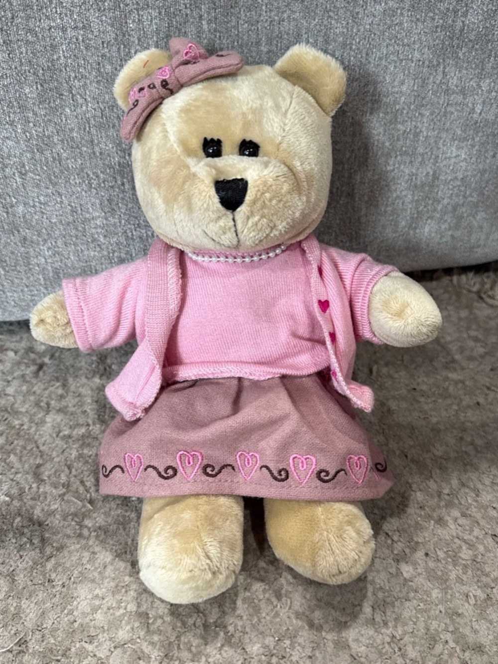 Starbucks Bearista 59th Edition Plush Bear 2007 Valentine's Day Girl Retired VTG